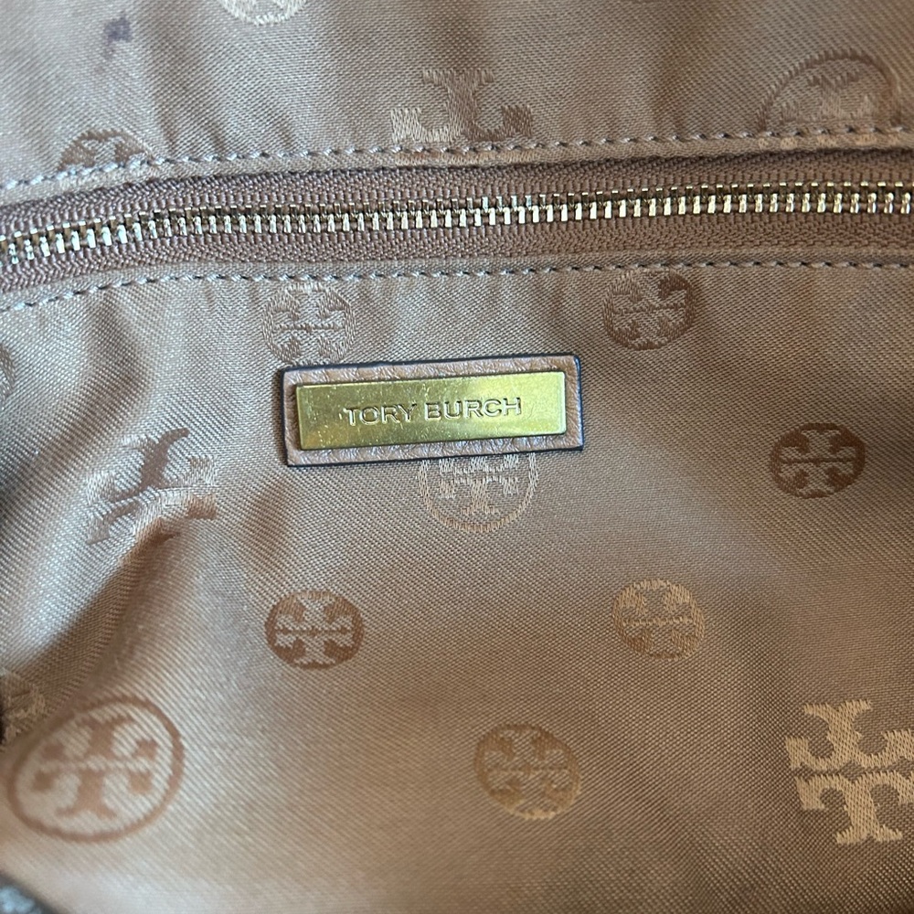 Tory Burch Tan Leather Satchel with Tassel - Picture 6 of 8
